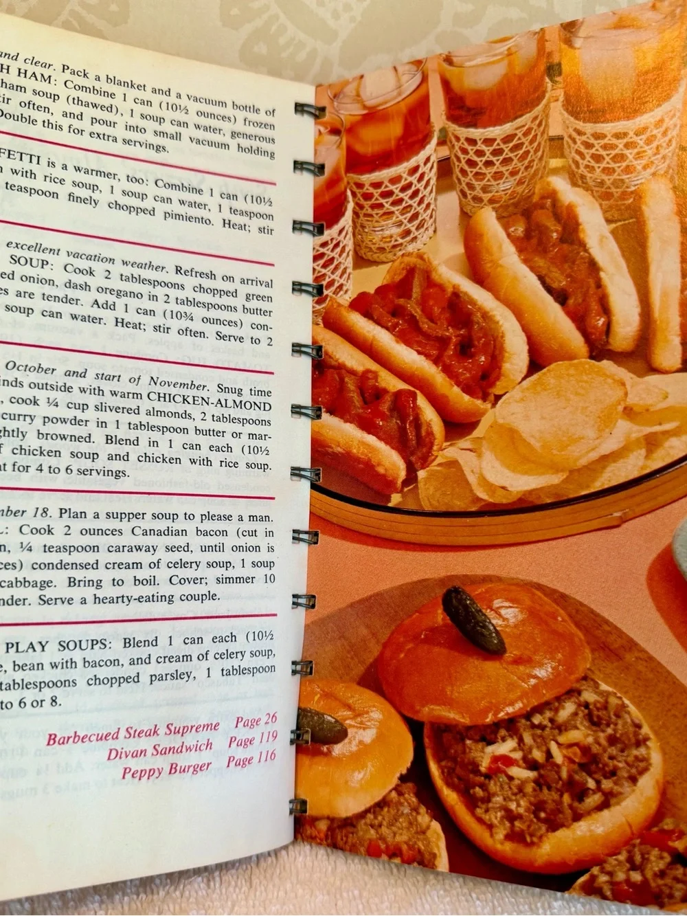 Vintage 1968 Campbell’s Cooking With Soup Cookbook – 608 Recipes Spiral Bound